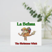 La Befanaクリスマスの魔法使い。 シーズンポストカード (スタンド正面)