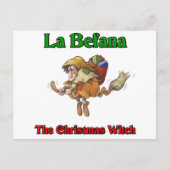 La Befanaクリスマスの魔法使い。 シーズンポストカード (正面)