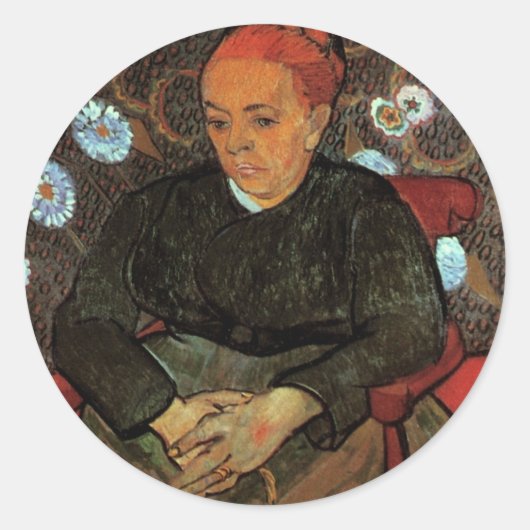 La Berceuse (Augustine Roulin)ビンセント・ヴァン・ゴッホ ラウンドシール (正面)
