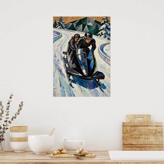 LA BOBEUSE (The Bobsledder) V2 ポスター (キッチン)