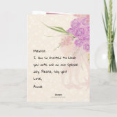 La Boca Gold Will You Be My Bridesmaid bow Bouquet カード (裏面)