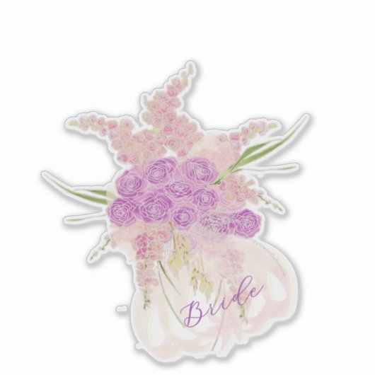 La Boca Rosa Blush sheer bow and Bouquet シール (正面)