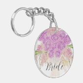 La Boca Rosa blush sheer bow and flower Brides キーホルダー (正面左)
