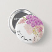 La Boca Rosa  blush sheer bow Bouquet bridesmaid  缶バッジ (正面&裏面)