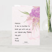 La Boca Vendretti Pink Bow You Be My Bridesmaid  カード (裏面)