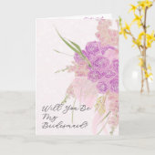 La Boca Vendretti Pink Bow You Be My Bridesmaid  カード (黄色い花)