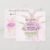 La Boca Vendretti Pink sheer bow Bouquet   セーブザデート (正面/裏面)