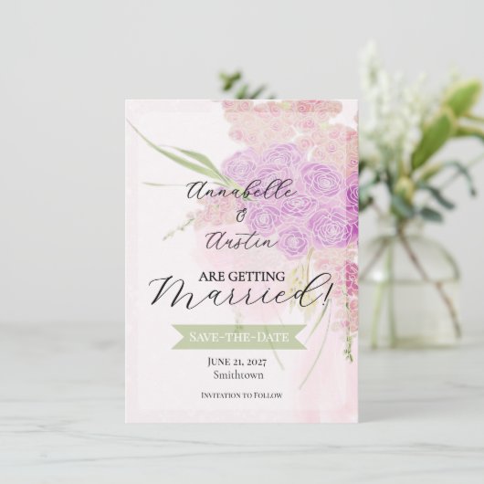 La Boca Vendretti Pink sheer bow Bouquet   招待状 (スタンド正面)