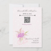 La Boca Vendretti Pink sheer bow Bouquet   招待状 (裏面)