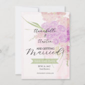 La Boca Vendretti Pink sheer bow Bouquet   招待状 (正面)