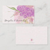 La Boca Vendretti Sheer Pink Bow Bouquet on Pink プレイスカード (正面/裏面)