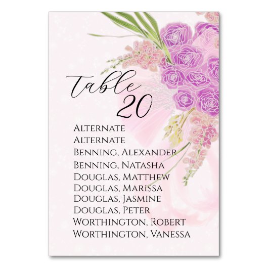 La Boca Vendretti Sweet Pink bow Bouquet  テーブルナンバー (正面)