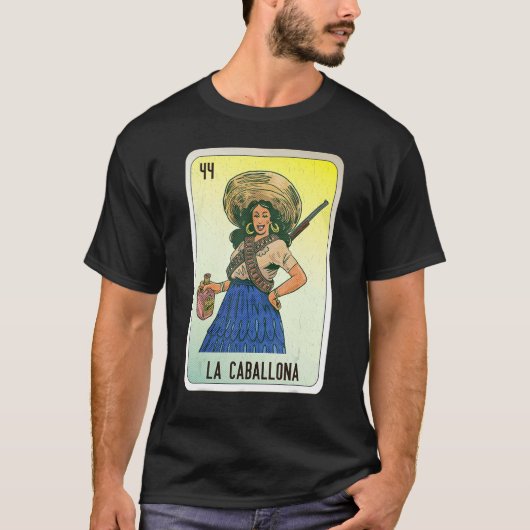 La Caballona Mexican Slang Lottery Bingo Cards Tシャツ (正面)