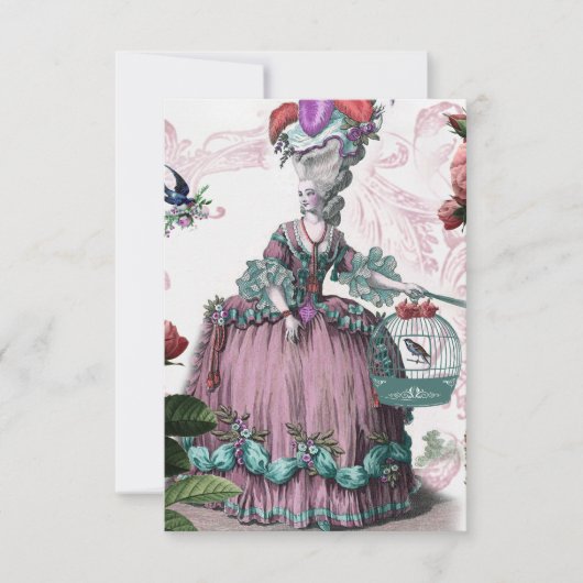 la cage aux oiseaux (The Bird cage)rsvp 出欠カード (正面)