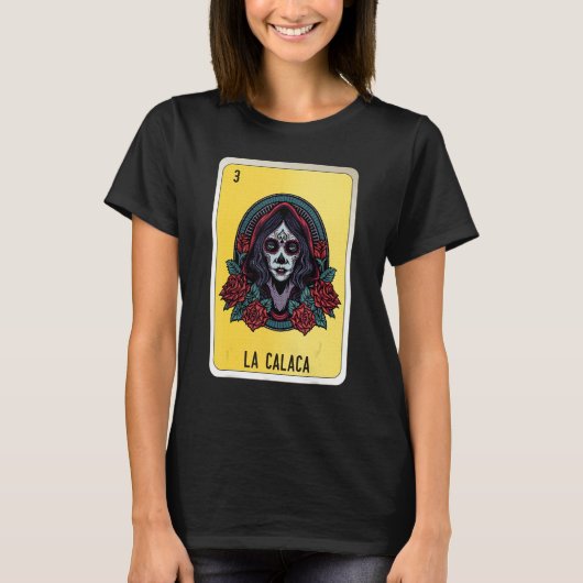 La Calaca Mexican Slang Lottery Bingo Cards Tシャツ (正面)