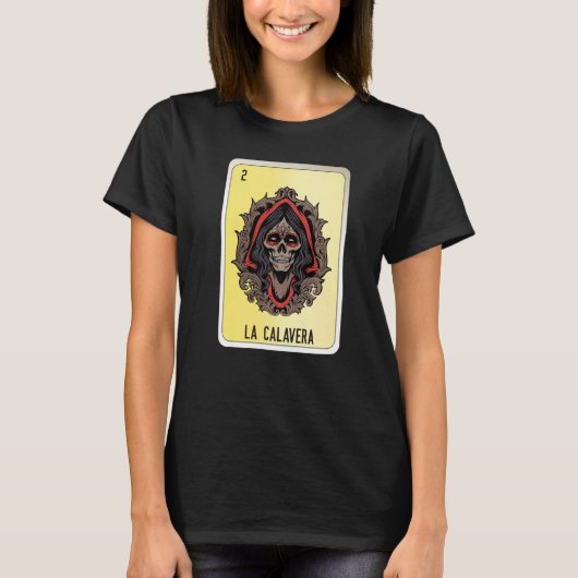 La Calavera Mexican Lottery Mexico Loteria Cards Tシャツ (正面)