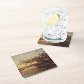 La Camargg, Coucher De Soleil - Fellix Ziem スクエアペーパーコースター (インサイチュ)