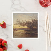 La Camargg, Coucher De Soleil - Fellix Ziem スタンダードカクテルナプキン (インサイチュ)