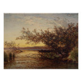 La Camargg, Coucher De Soleil - Fellix Ziem ポスター (正面)