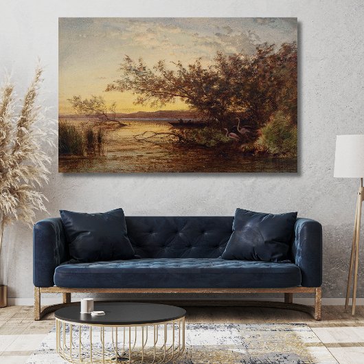 La Camargg, Coucher De Soleil - Fellix Ziem ポスター