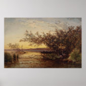 La Camargg, Coucher De Soleil - Fellix Ziem ポスター (正面)