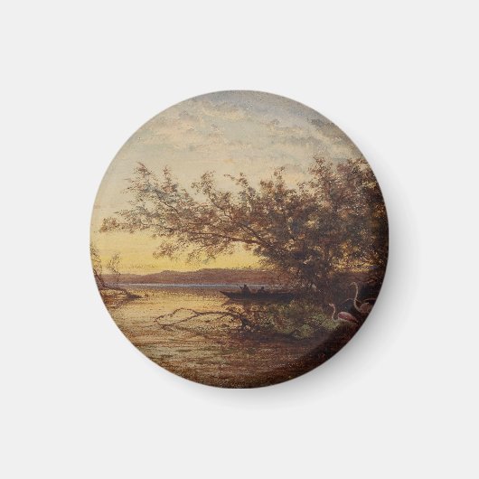 La Camargg, Coucher De Soleil - Fellix Ziem マグネット (正面)