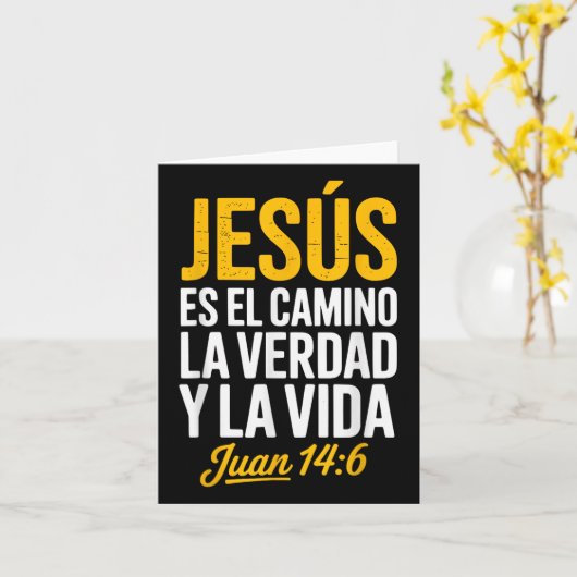 La Camisa De Jesus En Espanol Christian Spanish  カード (黄色い花)