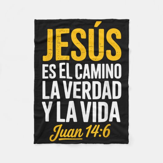 La Camisa De Jesus En Espanol Christian Spanish  フリースブランケット (正面)