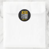 La Camisa De Jesus En Espanol Christian Spanish  ラウンドシール (バッグ)