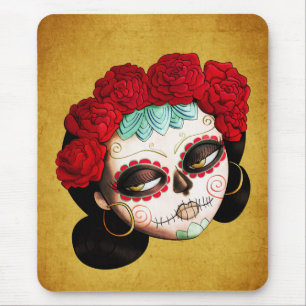 La Catrina - Dia de Los Muertos Girl マウスパッド