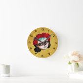 La Catrina - Dia de Los Muertos Girl ラウンド壁時計 (ホーム)