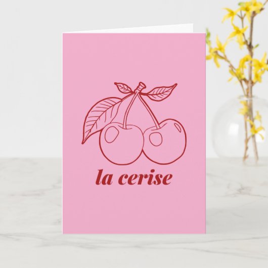 La cerise pin カード (黄色い花)