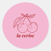 La cerise pin ラウンドシール (正面)