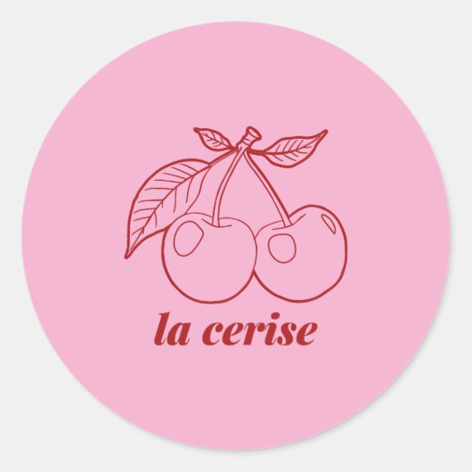 La cerise pin ラウンドシール (正面)
