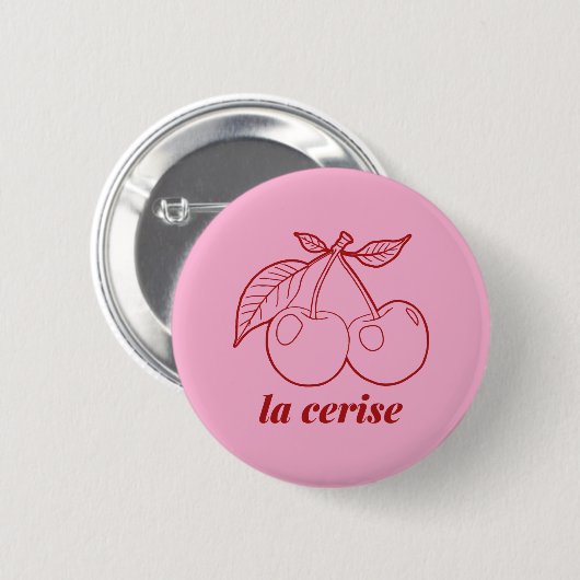 La cerise pin 缶バッジ (正面&裏面)