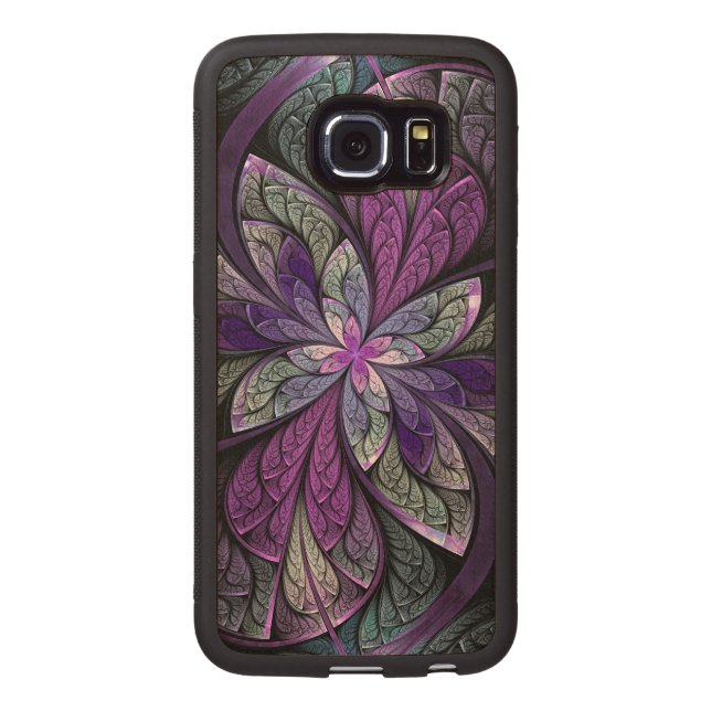La Chanteuse Violett CarvedウッドSamsung Galaxy S6 Edgeケース (裏面)