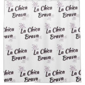 "LA CHICA BRAVA" シャワーカーテン (正面)