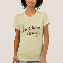 LA CHICA BRAVA/ブラック - 気迫あふれるラテン系スリムフィットTシャツ Tシャツ