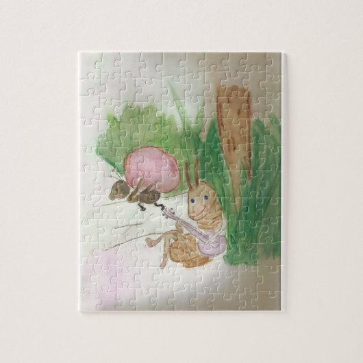 la cigale et la fourmi ジグソーパズル (縦)