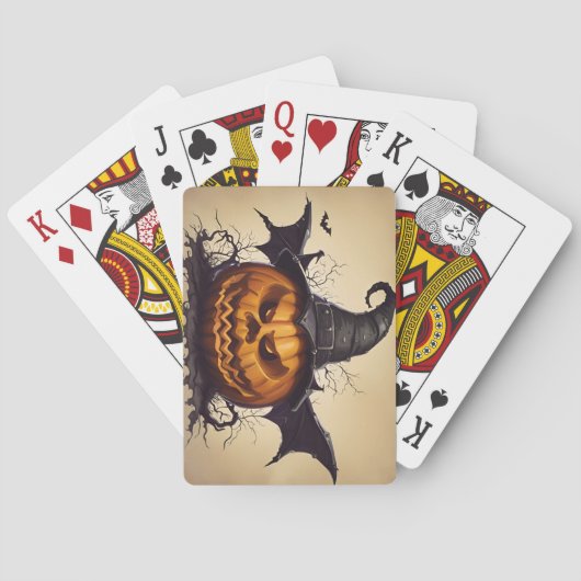 La citrouille d'Halloween トランプ (裏面)