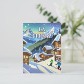 La Clusaz : Éclat Enneigé, Charme Authentique  ポストカード (スタンド正面)
