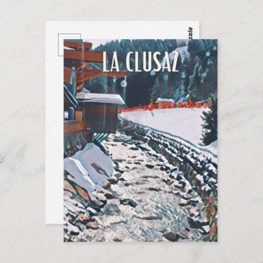 La Clusaz Station de ski  ポストカード (正面/裏面)