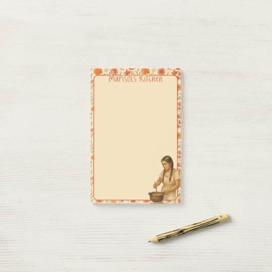 "La Cocina de Mama" My Recipes Post-it Notes ポストイット (デスク上)