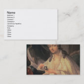 La Comtesse duバリー(1743-93年) (キャンバスの油) 名刺 (正面/裏面)