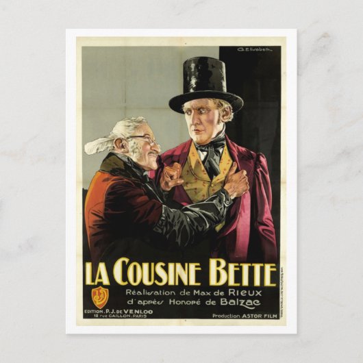 La Cousine Bette （映画， 1927） ポストカード (正面)