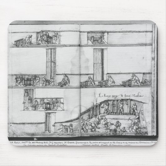 La Croix補助鉱山の銀鉱山、ロレーヌ2 マウスパッド (正面)