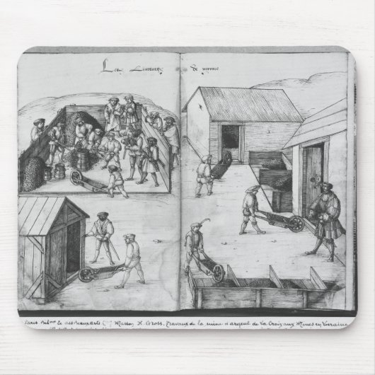 La Croix補助鉱山の銀鉱山、ロレーヌ マウスパッド (正面)