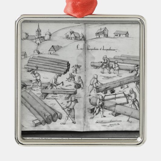 La Croix補助鉱山の銀鉱山、ロレーヌ メタルオーナメント (正面)