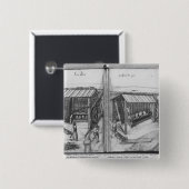 La Croix補助鉱山の銀鉱山、ロレーヌ 缶バッジ (正面&裏面)