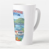 La Crosse, WI Scenic Wisconsin Latte Mug カフェラテマグ (右アングル)